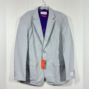 NEW OppoSuit Men’s Solid Gray Blazer Suit Size UK 44 US 44